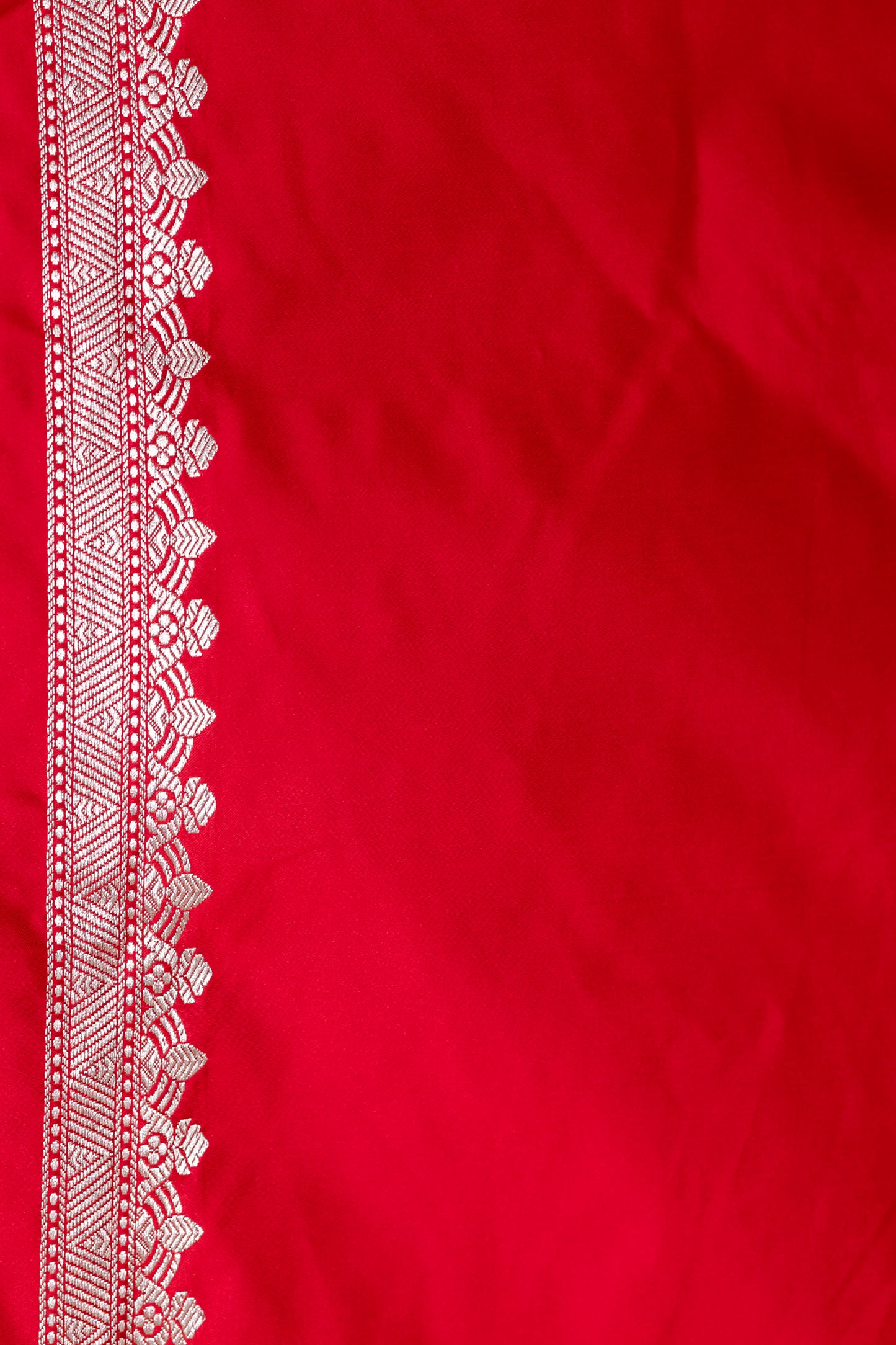 Red Banarasi Mashru Silk Saree