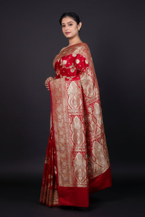 Elegant Banarasi Art Silk Saree | Traditional Zardozi Work